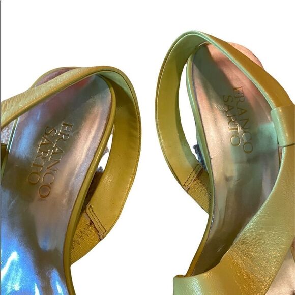 Preloved Franco Sarto leather yellow sandals - Picture 2 of 8